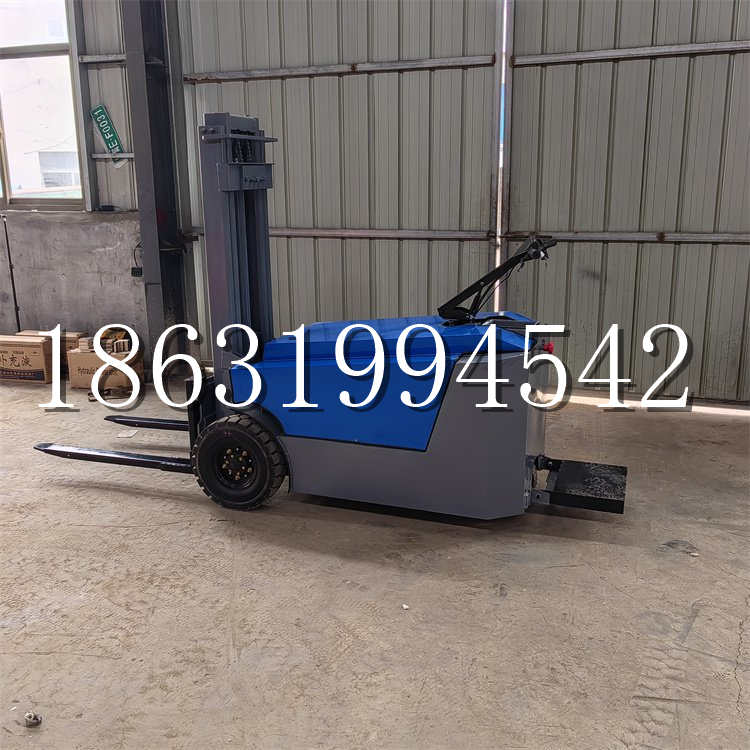 宾县全电动叉车插腿式堆高车液压装卸车1.5吨升高小型站驾式铲车